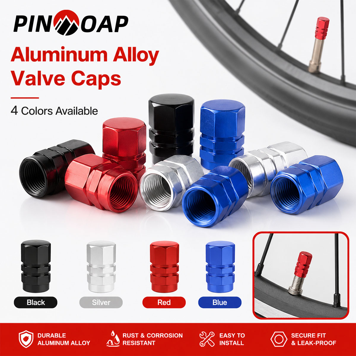 PINMOAP 4/12PCS Hex Valve Stem - đánh giá và giá Motorcycle Valve Cover