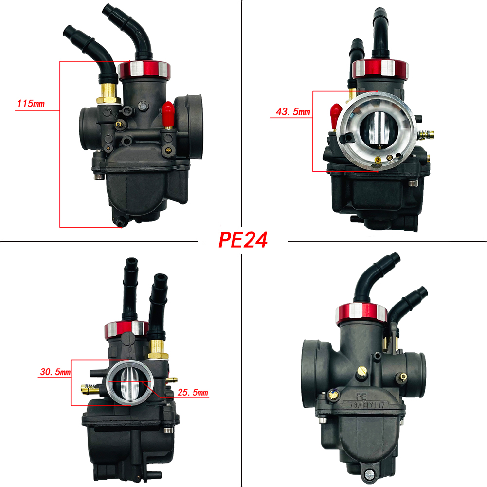 Black Red Dash Pe24 Pe26 Pe28  - đánh giá và giá Motorcycle Carburetor