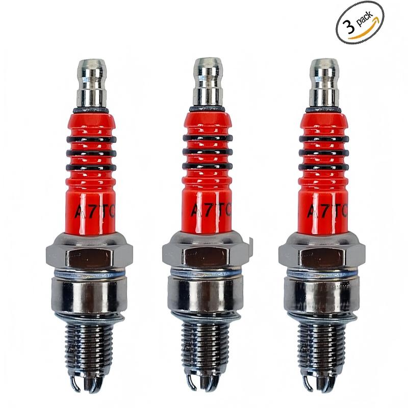 3Pcs A7TC 3Electrode Spark Plu - đánh giá và giá Motorcycle Spark Plug